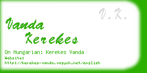 vanda kerekes business card